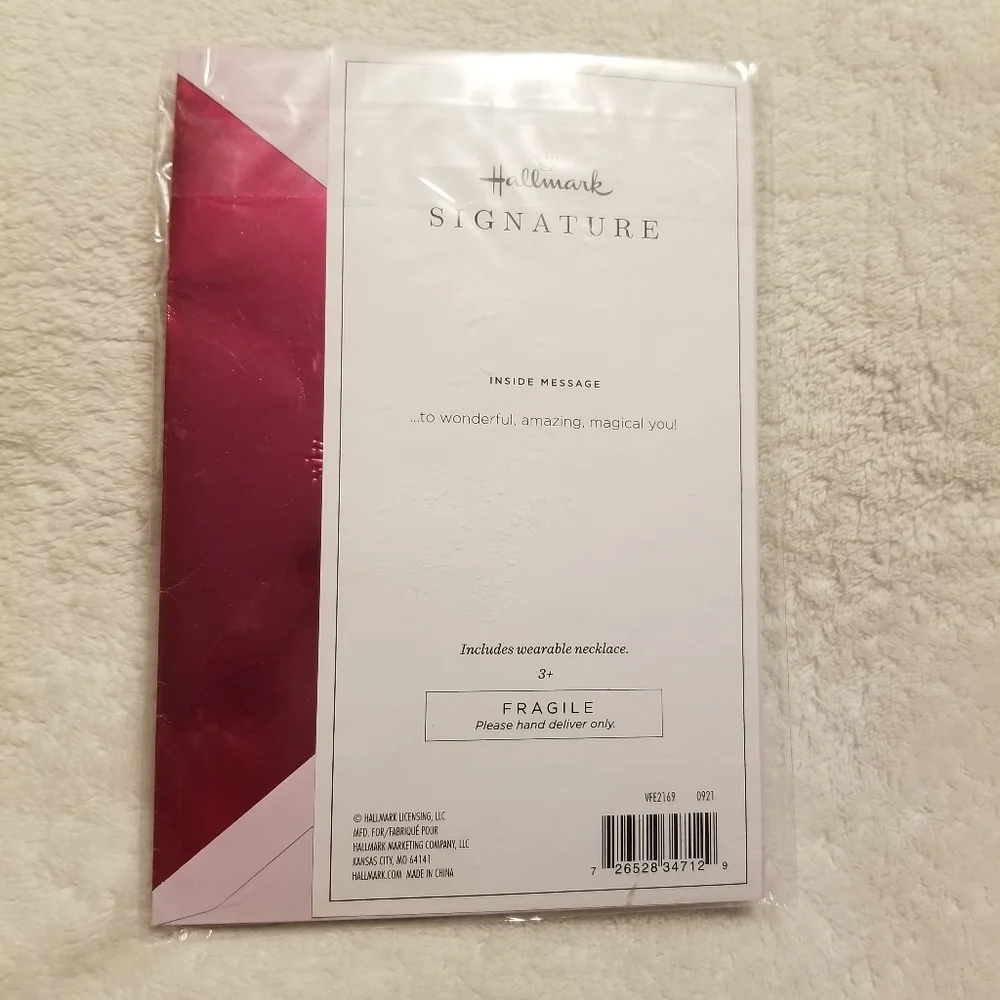 Hallmark Valentine's Day Card Assortment for Kids 7 New Cards One with Necklace